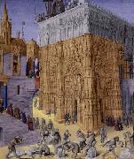 Jean Fouquet Construction of the Temple of Jerusalem oil on canvas